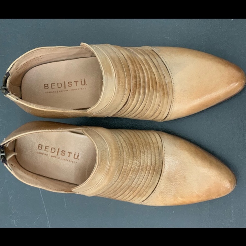 Bed Stu Tan Leather Booties